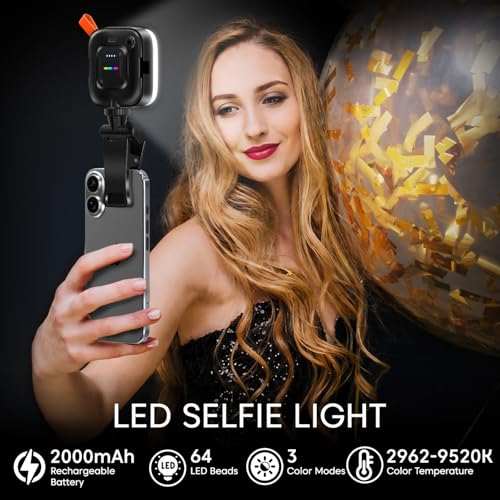 Image of Sounce LED Video Light with 2000mAh Rechargeable Battery | 3 Colour Modes | 360 Rotation | Magnetic Absorption | Camera & Tripod Mountable | for Photography, Live Streaming & Makeup