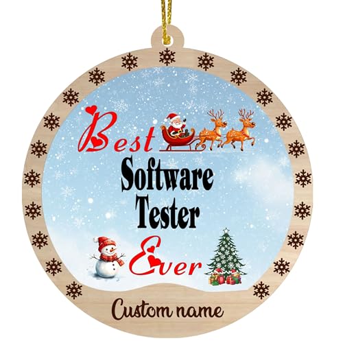 Customized Christmas Ornaments 2025, Software Tester Suncatcher, Xmas Gift 2025 - Paraprofessional Ornament, Christmas Decorations Gift for Coworkers, Men, Women, Friends 34OR440