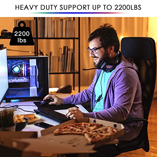 Gaming Chair Wheels - 2.5 Inch Heavy Duty Caster Wheels(2200Lbs),Mute Rolling Desk Chair Wheels Replacement (Set Of 5)-Rubber Office Chair Wheels For Carpet, Wood Floors,Hardwood Floors #TOP6