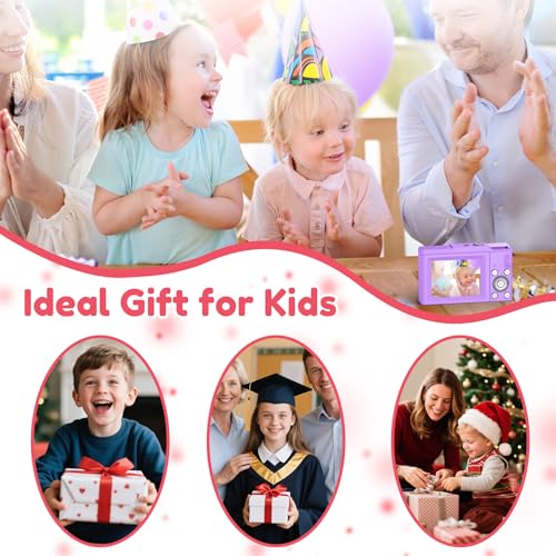 Image of Digital Camera, FHD 4K Digital Point and Shoot Camera with 16X Zoom Anti Shake, 48MP Compact Small Camera with 32GB Card for Boys Girls Kids