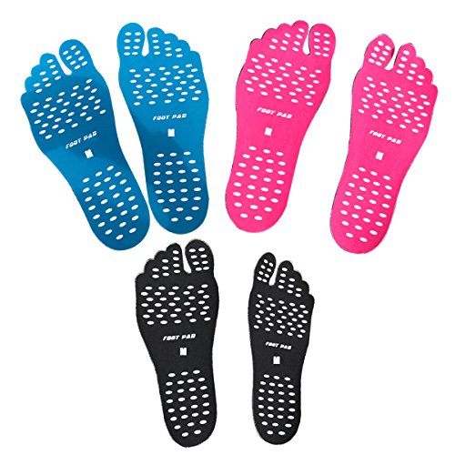Stick on Sole for Barefoot Lover 3Pairs/Pack. (Medium)
