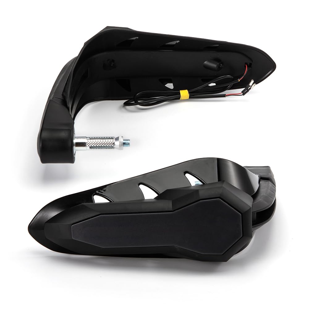 Guardamanos de Motocicleta, 7/8'' 22mm Protector de Manillar Universal a Prueba de Viento con Luz Led para Moto Cafe Racer Bobber Chopper Scooter Protector de Manillar
