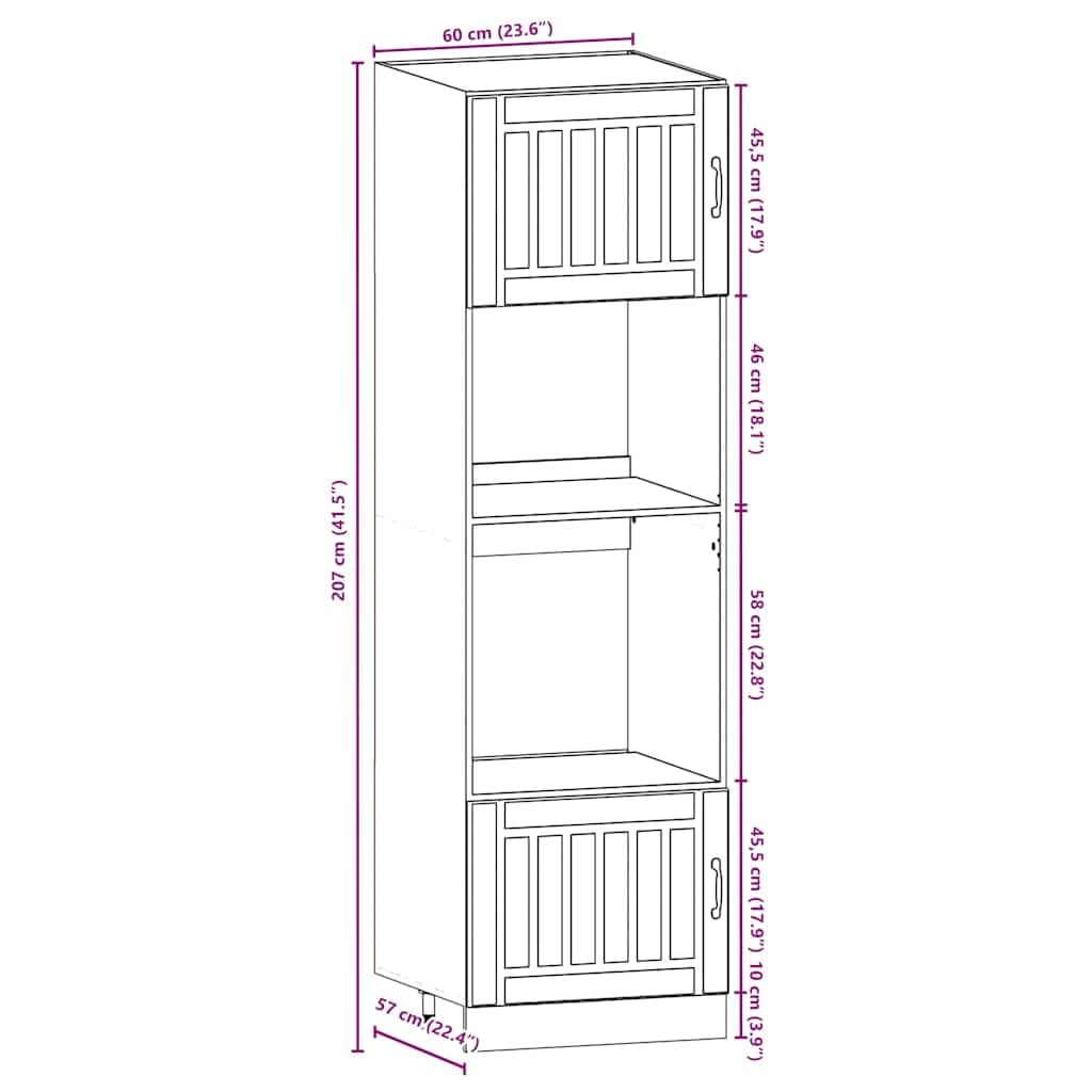 Set di 7 mobili da cucina Kalmar grigio Sonoma in legno versatile con ampio spazio per cucina, sala da pranzo e aree multiuso