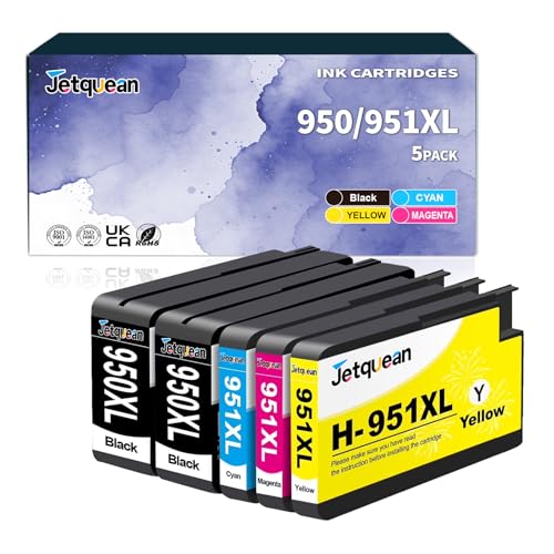 950XL 951XL ink cartridge multipack (5-Pack) Compatible with 950XL 951XL Ink Cartridges Combo Pack Replacement for HP officeJet Pro 8100 8600 8610 8620 8630 8660 8640 8615 251DW