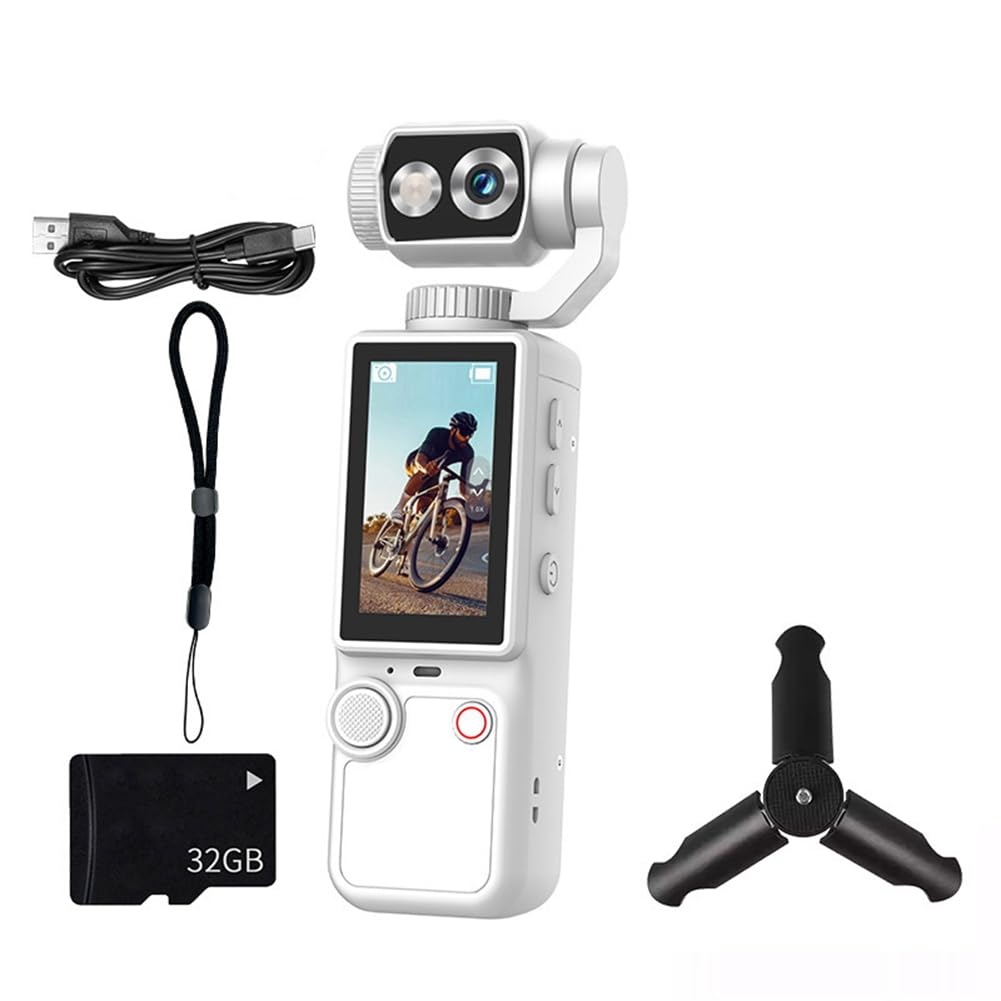 Q8 Caméra de Sport Portable de Poche pour L'Extérieur : Ultra-Nette, Autofocus, Enregistrement de Conférences, 32 Go B