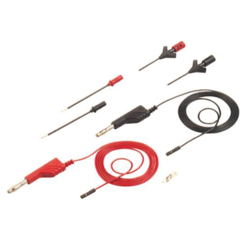 KIT puntali [ Spina a listello 4 mm - Presa 0 64 mm] 1.00 m Nero Rosso SKS Hirschmann PMS 0 64