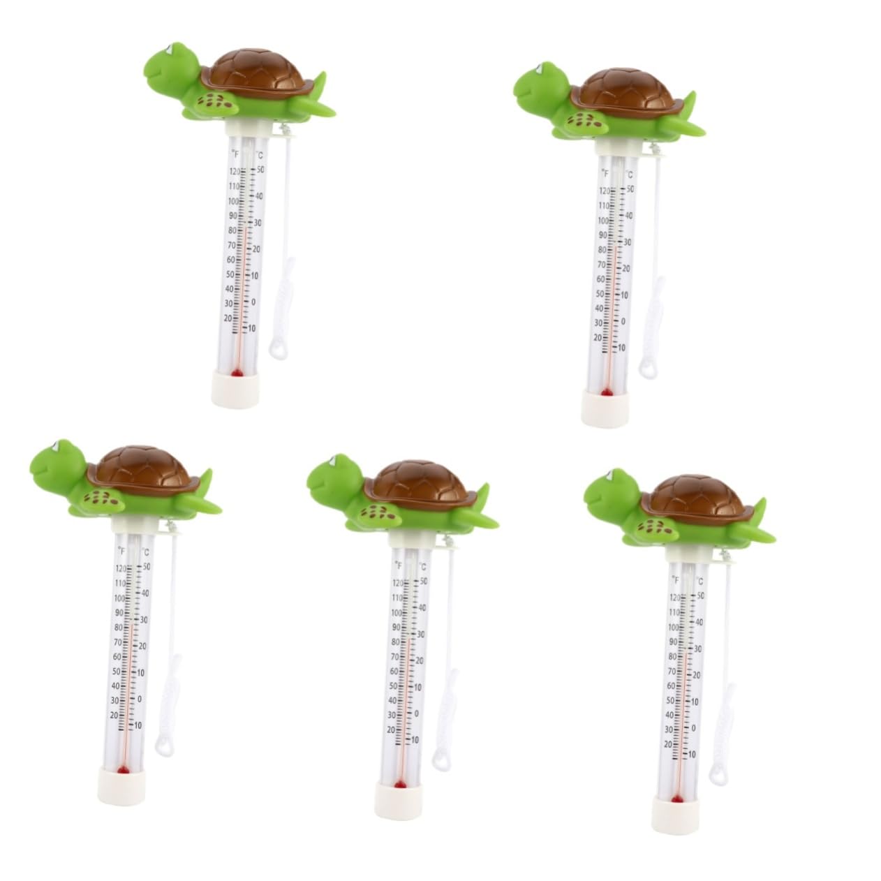 UPKOCH 5 Stück Schwimmendes Poolthermometer Schildkröten Design Präzise Temperaturmessung für Pool Badewanne oder Aquarium Sicheres Bad