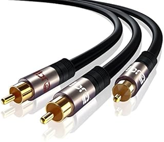 IBRA RCA Cable 0.5m, Y Cable/Subwoofer Cable/Audio Cable / 1 x RCA to 2 x RCA
