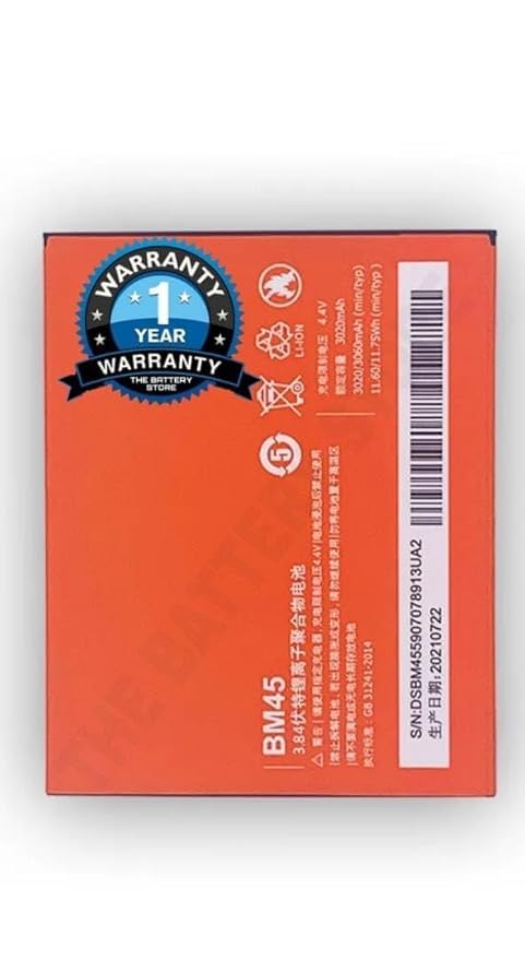 Image of Original BM45 Battery for Redmi Note 2 Battery with 1 Year Warranty****(G13)