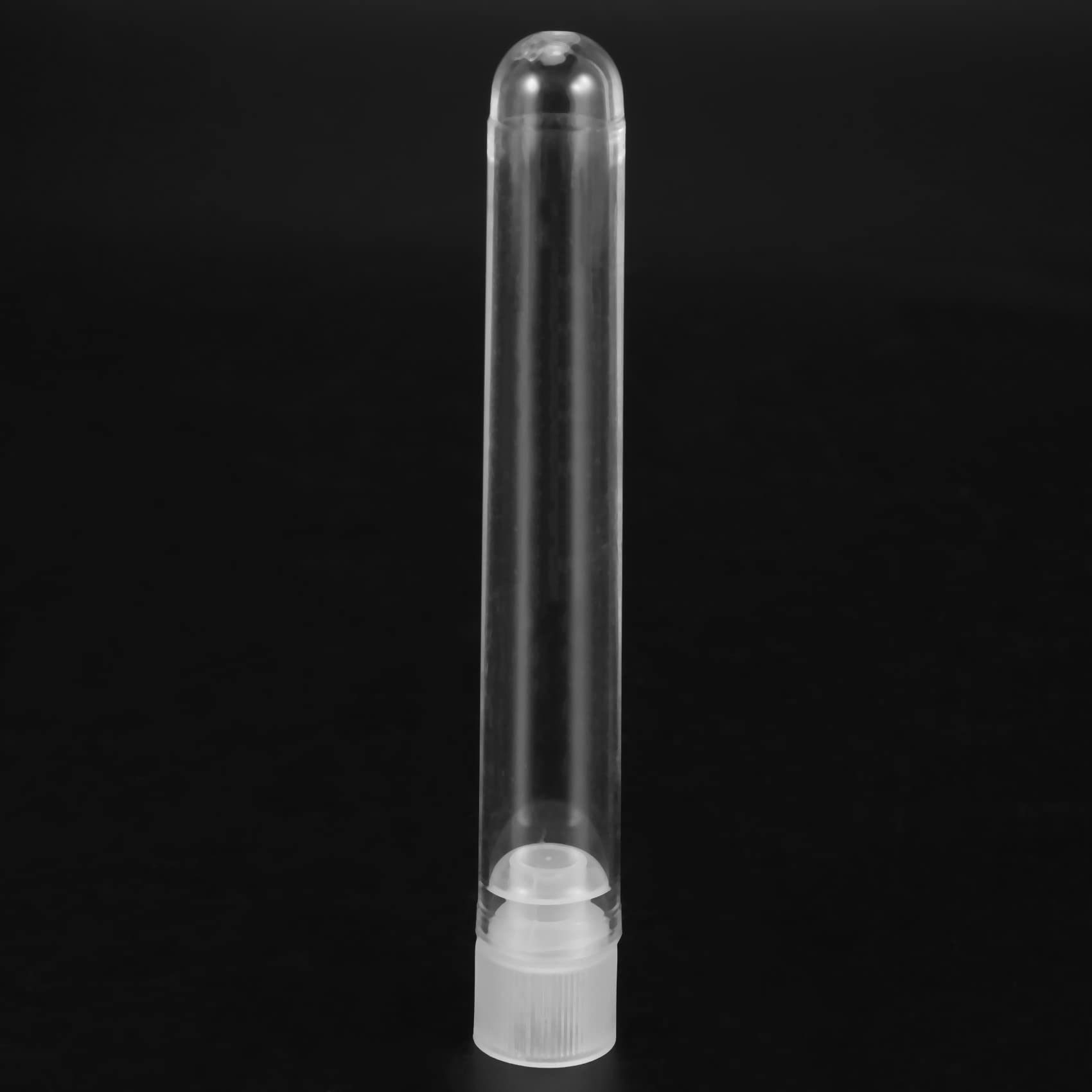2000 unidades de frascos de plástico transparente de reactivo con tapas de tornillo muestras contenedores tapas de impresión 12 x 75 mm