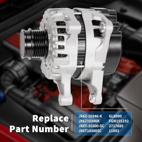 Image of JX6Z-10346-K High Output Alternator 180A 12V,Compitable with 2020-2023 Ford Escape 1.5L,Bronco Sport 1.5L 2021 2022 2023,Replacement JX6Z10346K,GL8990