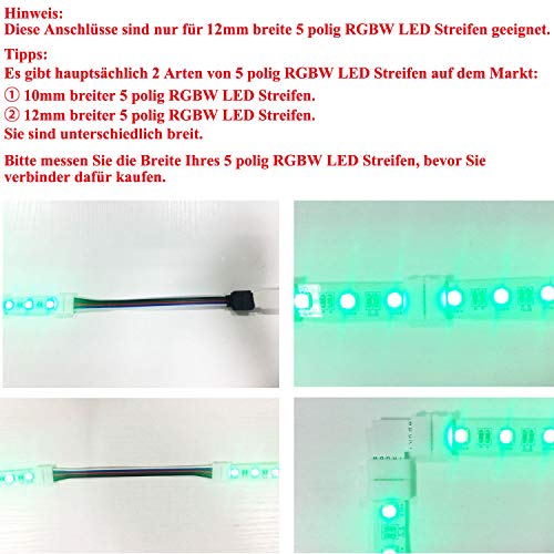 BoHong Connettore Rapido Striscia LED RGBW Larga