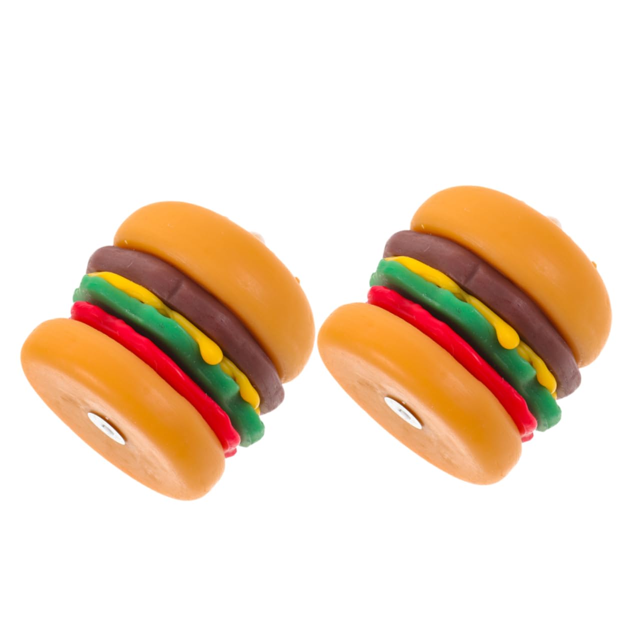 Kleiner Burger Duftkerze 2 Stück aus Wachs, Orange, Dekorativ