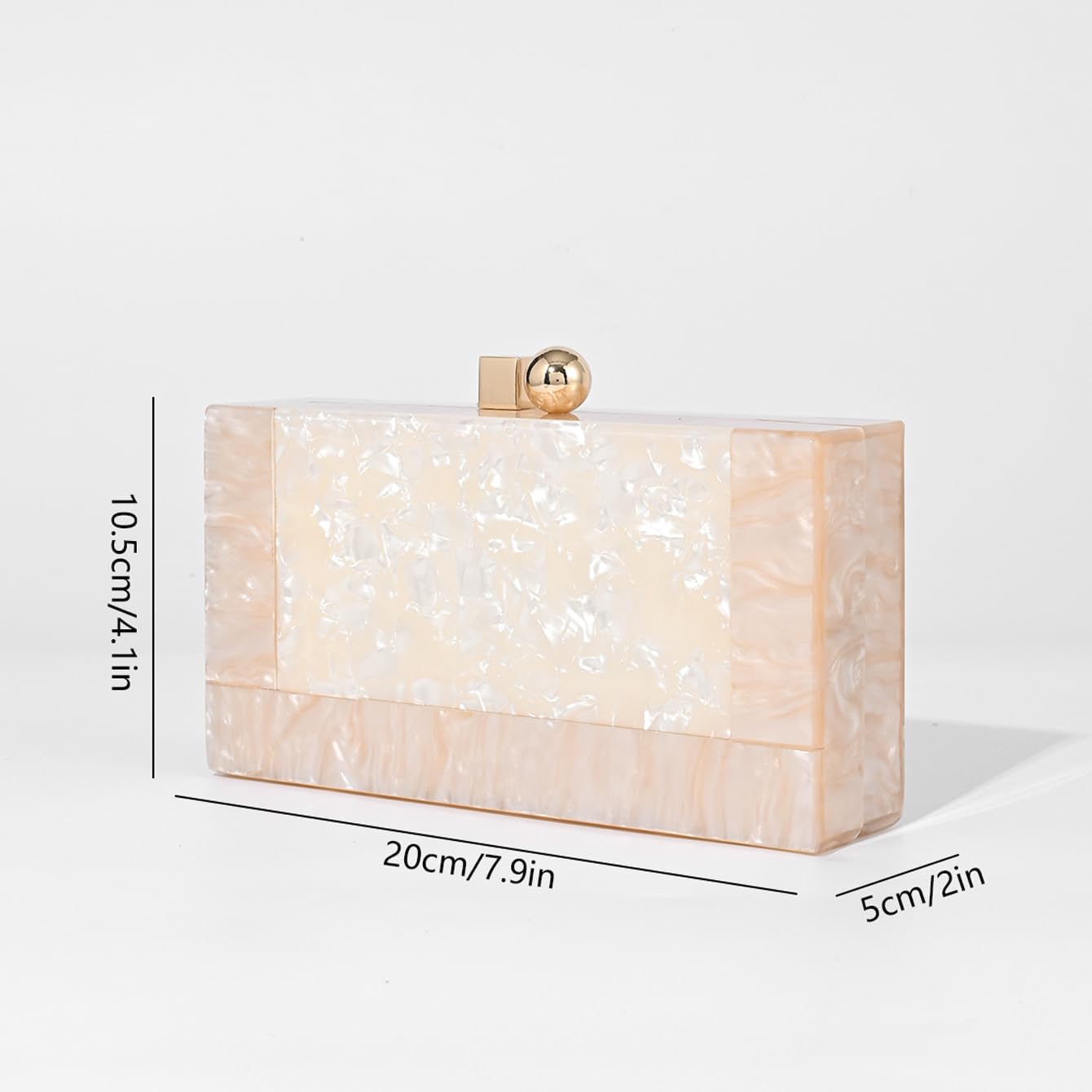 Ryxuzer Evening Handbags For Women, Small Purses Shoulder Bag Clutch Acrylic Box Bride Wedding Purse Prom Disco Ball Decor