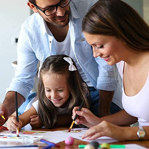 Paint Brushes, 10 Pcs Face Paint Brushes for Children Watercolor, Acrylic Gouache and Oil Painting Suitable for Decorations, Models, Figurines, Nail Art - Image 6