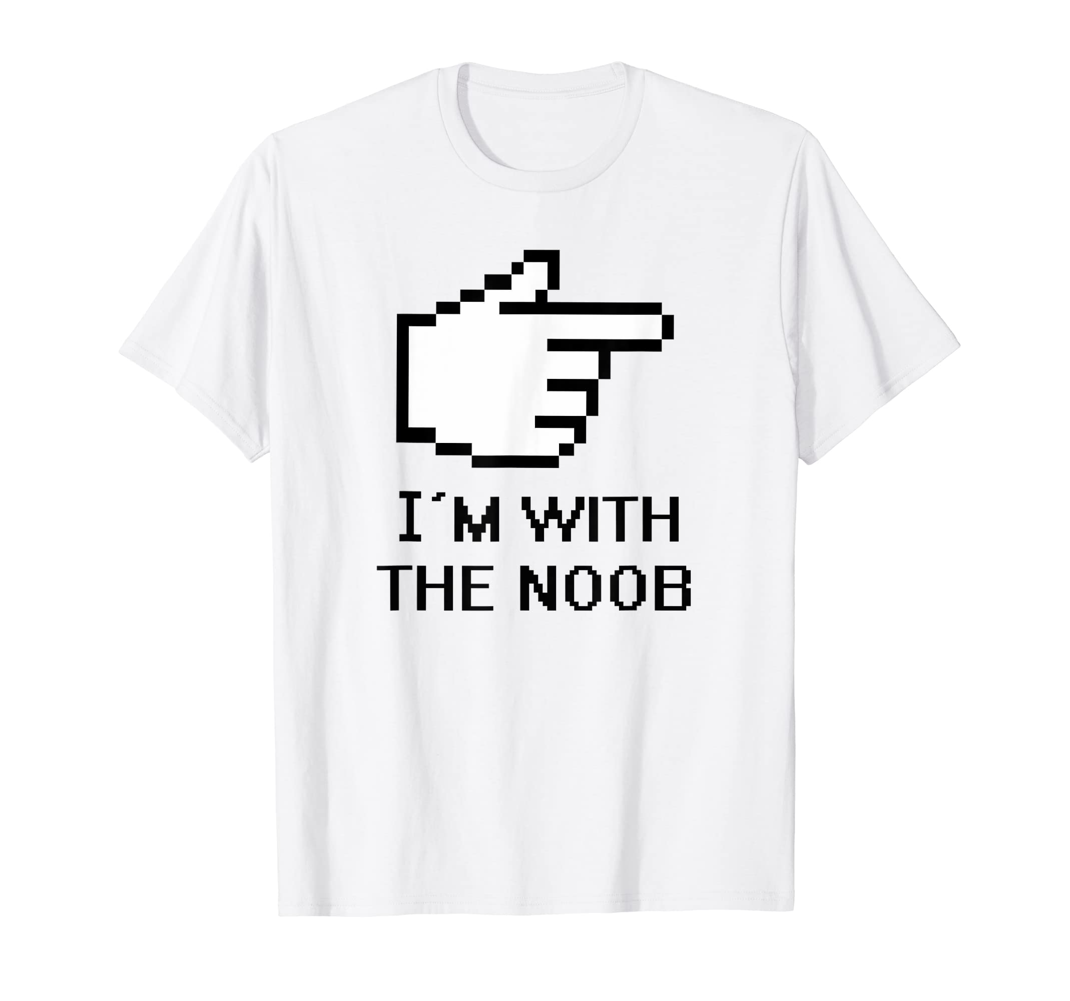 M.C.S ShirtsIm With The Noob T-shirt Funny Noob Gamer Shirt T-Shirt