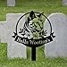 Qodwei Custom Cat Grave Marker Outdoor, Personalized Metal Cat Memorial Grave Stake with Name and Date, Outdoor Waterrproof Cats Memorial Plaque