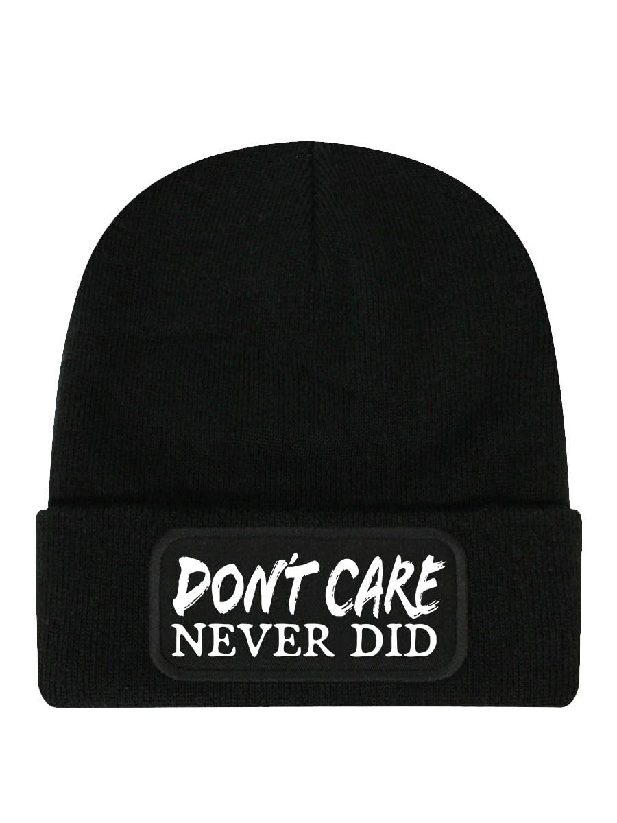 Grindstore Unisex Black Don't Care Never Did Beanie