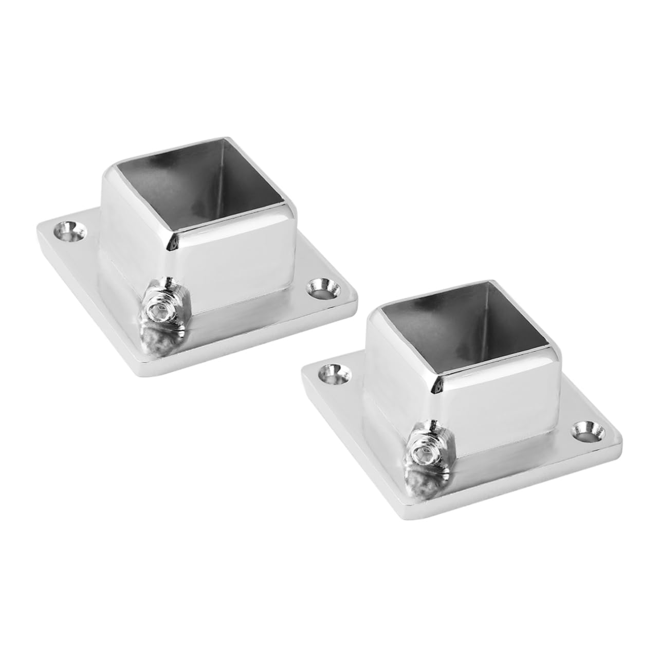 Vaguelly 2pcs Stainless Steel Flange Rod Holder for Clothes Display Shelf Heavy Duty Hanging Rod Support for Wardrobe Bathroom Balcony and Closet Storage