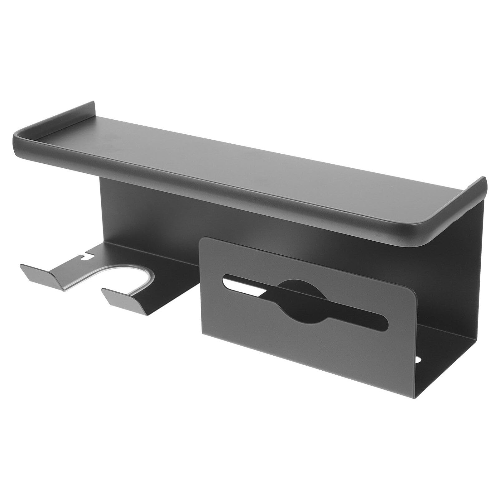 Soporte para Secador de Pelo de Pared en Acero Negro