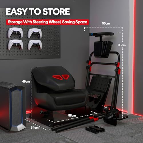 RACGTING Racing Simulator Cockpit for G29/G920/G923,Racing Cockpit for T128/T248/T248X/T300RS GT/T30
