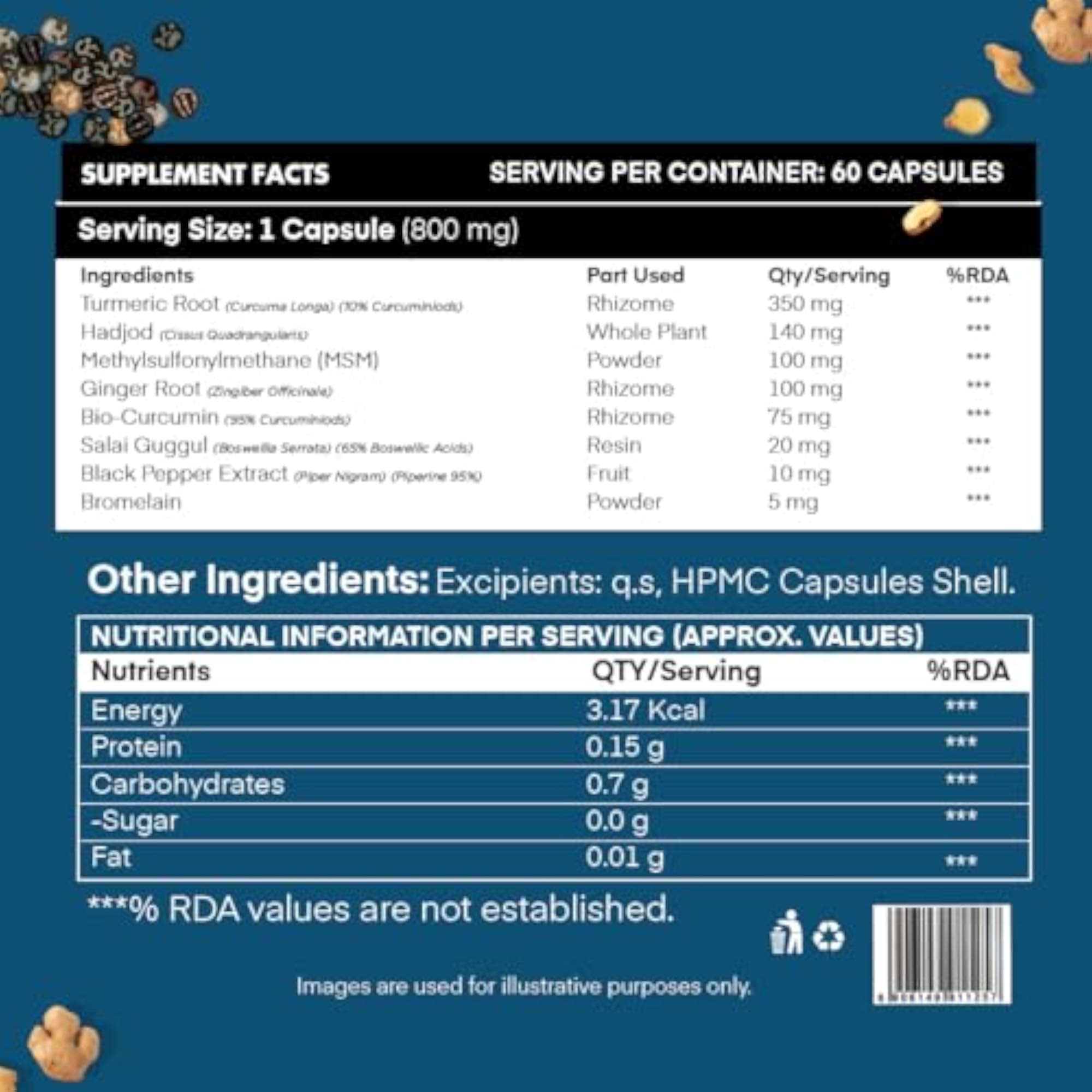 NUTRiHERBS Joint Support Supplement, 60 Capsules