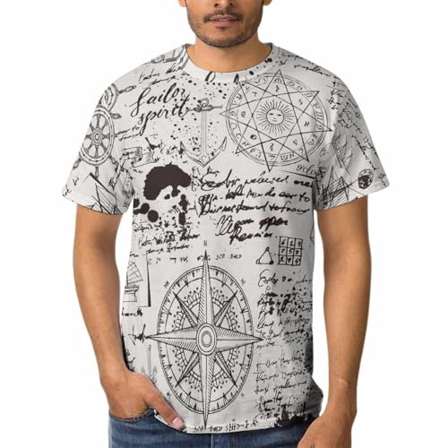 T-shirt homme col rond et manches courtes style vintage nautical casual