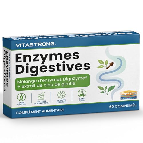 Enzymes Digestives Vitastrong avec Clous de Girofle, Mélange Complet Breveté DigeZyme,...