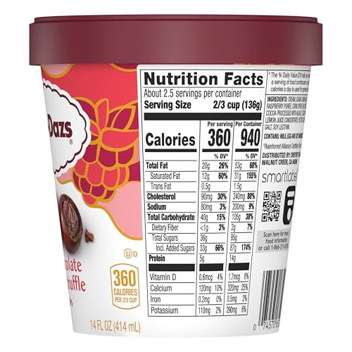 Image of Haagen-Dazs Ice Cream, White Chocolate Raspberry Truffle, 14 Fl Oz (Frozen)