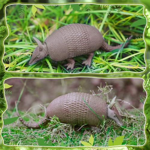 image for Rich Boxer Armadillo Figurine Realistic Plastic Armadillo Figurine for