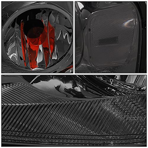 Image of DNA Motoring HL-OH-F1504-SM-CL1 Smoke Lens Headlights Replacement Compatible with 04-08 F-150 /06-08 Mark LT