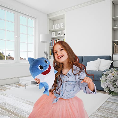 Image of Pinkfong Baby Shark Plush Sing and Light up Plush Toy 12 Inch Daddy Shark for The Kids of 1 Year and Above, White, (BS60007)
