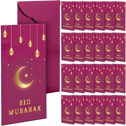 KatchOn Eid Mubarak Gift Envelopes Multicolor Eidi Money Envelopes for Eid Celebration Pack of 24
