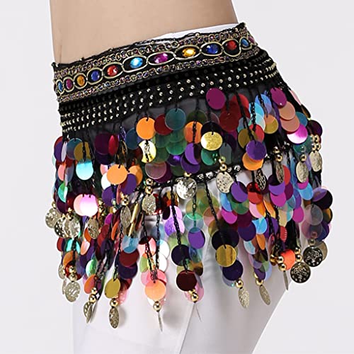 Wuchieal Women's Belly Dance Hip Scarf, Sweet Belly Dance Skirt