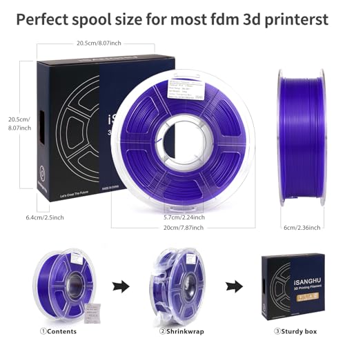 Image of 3D Printer PLA Filament HS Transparent Blue for Bambu Lab AMS AMSLite | High toughness is suitable for functional parts;prevents nozzle clogging and air bubbles1.75mm is suitable for Bambu printers