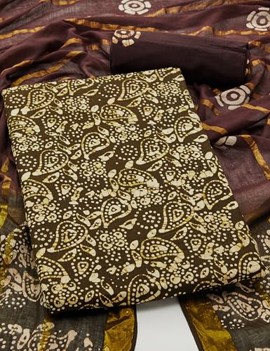 Image of Amazon Brand - Myx Women's Unstitched Batik Print Salwar Suit Dress Material With Dupatta