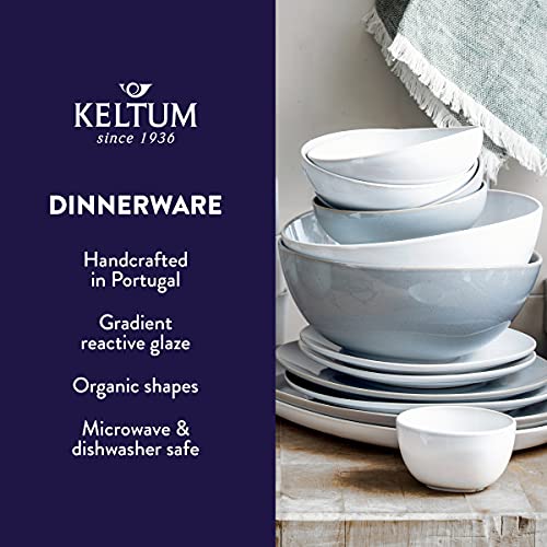 Smokey Blue Glazed Stoneware 4-Inch Bowls, Set of 3