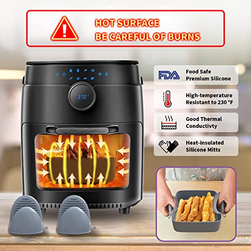ZStarlite-Accesorios-Freidora-Sin-Aceite-Molde-Silicona-Freidora-de-Aire-Cesta-de-Silicona-para-Freidora-de-Aire-Sarten-Airfryer-Reutilizable-con-Manopla-para-Hornear-para-Horno-Microondas-Pastel21CM 51VURAXTk5L