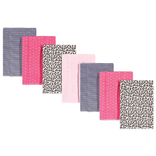 Hudson Baby Unisex Baby Cotton Flannel Burp Cloths, Leopard, One Size