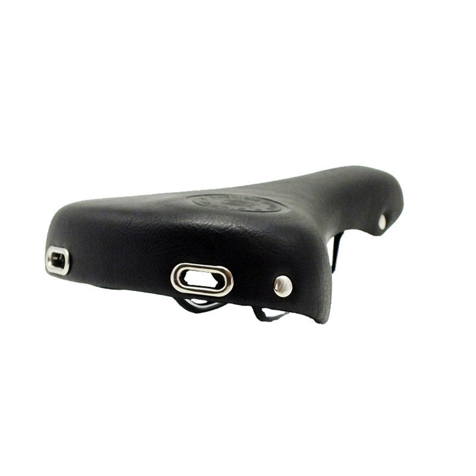 Sillín de Bicicleta Clásico de Estilo Vintage con Asiento Cómodo, Acolchado Ancho, Aspecto Retro con Remaches, Superficie de Cuero Sintético PU, Estru