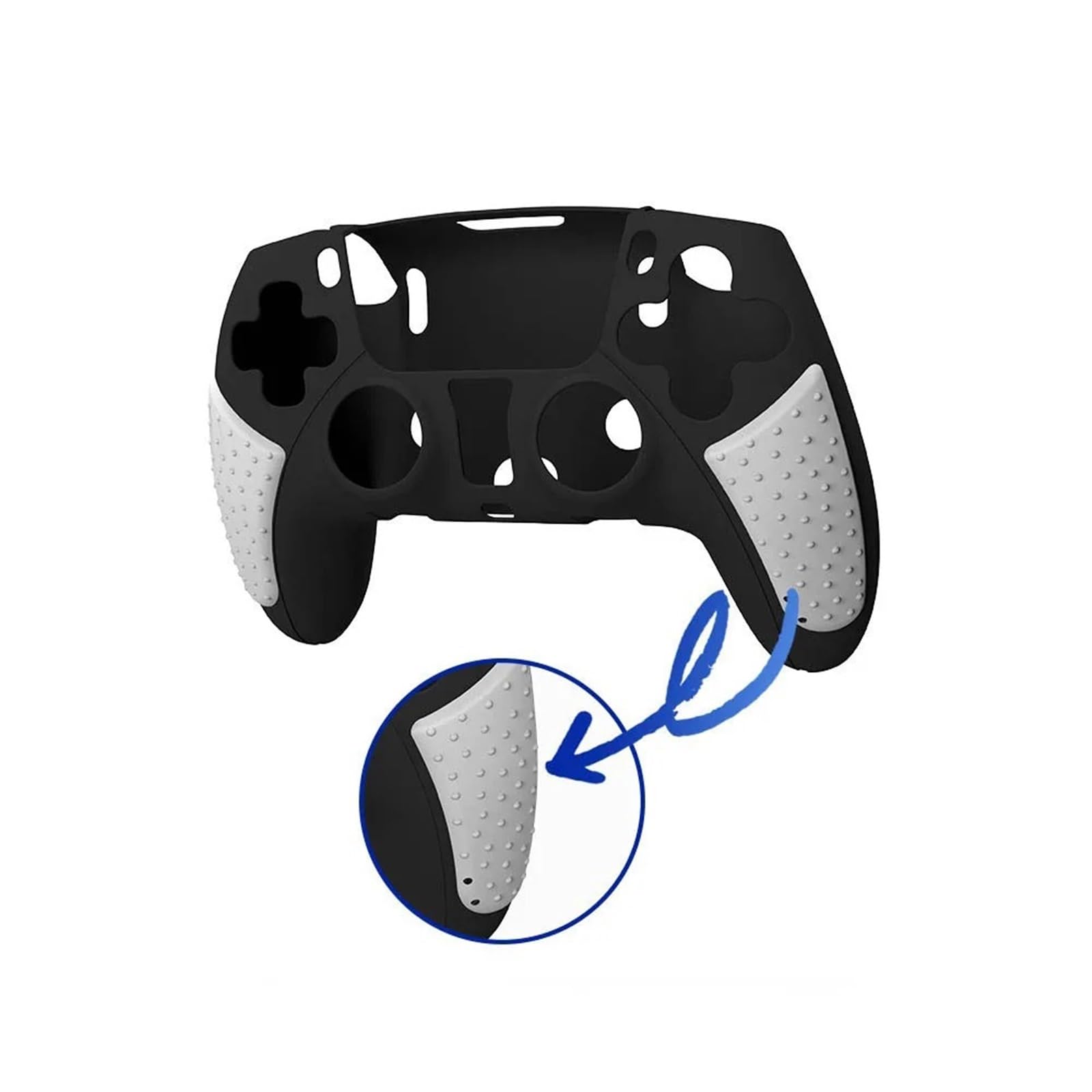 10 pezzi di cover for PS5 Dual Sense Edge Elite Handle Cover in silicone Antiscivolo Antigraffio Cover protettiva for maniglia di gioco(White)