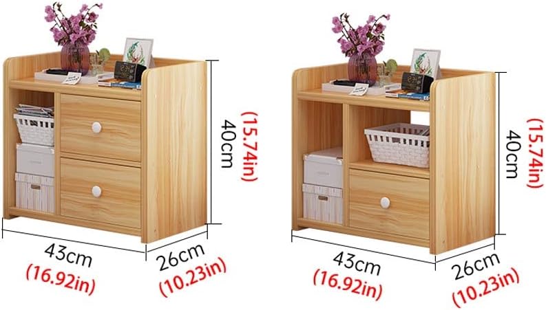 Telephone Table Bedside Table Wood Locker Modern Living Room Bedroom Bedside Table Kitchen Bathroom Shelf (Wood-Based Panel) Bedroom Storage Bedside Cabinet (Color : 1) (Brass)