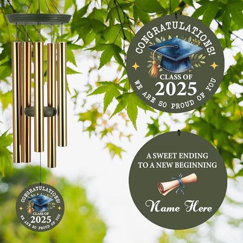 Image of ASTARIN Personalized Wind Chimes for 2025 Retire, Happy Retirement Gifts for Woman /Man /Teacher /Doctor, Happy Retirement Best Wishes, Retire Wind Chimes Thank You Gift for Women Men