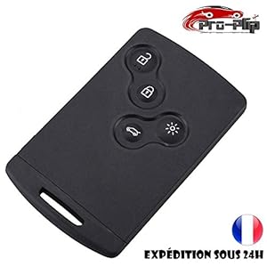 Smartcard sleutelkaart compatibel met Renault Megane Captur Laguna Scenic 4 knoppen, beschermhoes voor afstandsbediening…