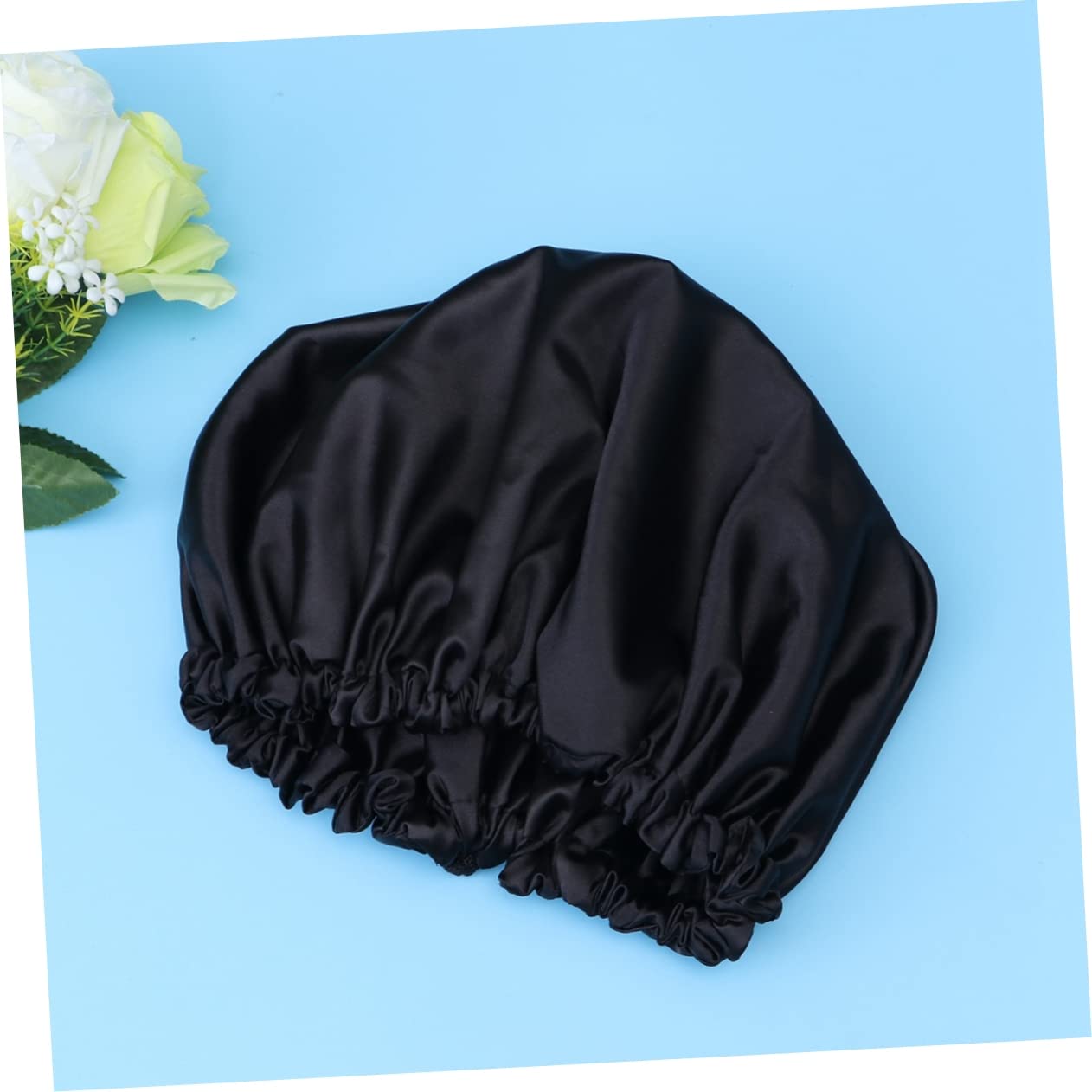 Healvian 3piezas Gorro De Sueño De Satén Doble De Seda Para Mujeres Transpirable Para Proteger Peinados y Mantener El Cabello Mientras Duermes