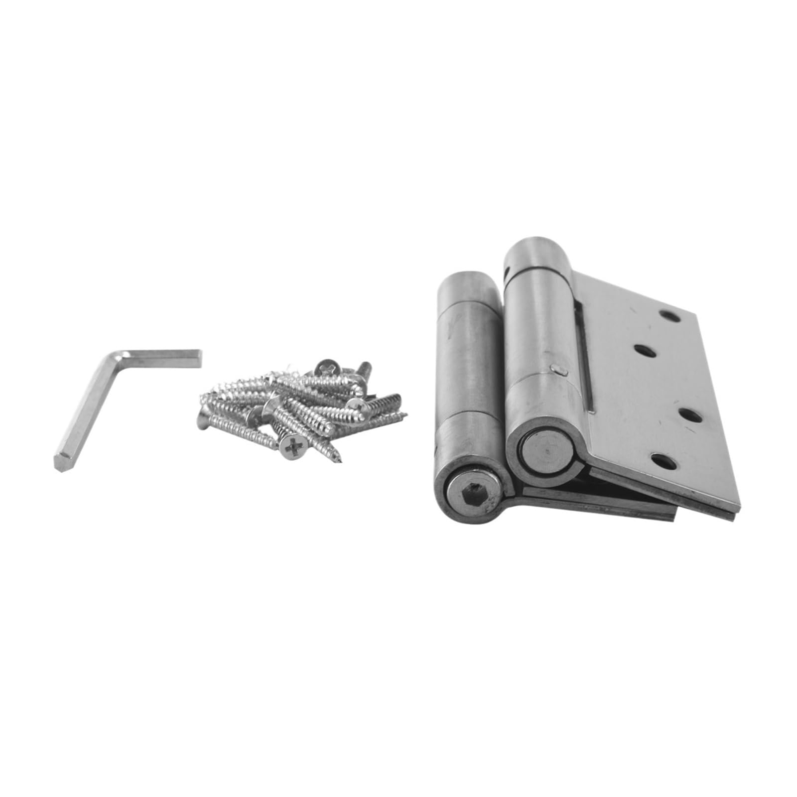 Ryqzhhy Silver Lift Off Hinges 2Pack 4 Inch Heavy Duty Square Stainless Steel Mortise Spring Hinge Door Closer Hardware