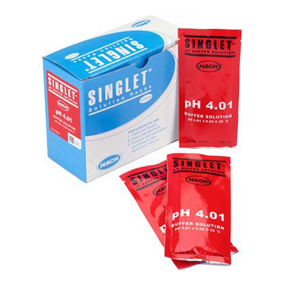 Hach Singlet™ Single-Use pH Buffer, pH 4.01, (NIST), (Pack of 20), 2770020