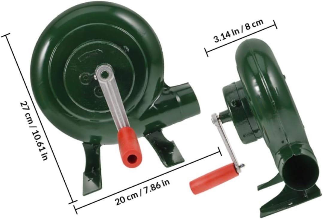Hand Crank Fire Blower Manual Bbq Fan Portable Outdoor Handheld Blower for Grilling Camping and Picnic