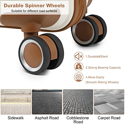 Lightweight 28" British Traveller Hard Shell Suitcase - White - Image 5