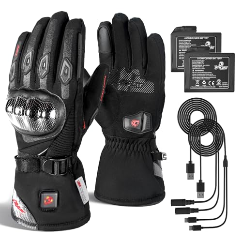 Guantes Calefactables Moto Invierno Hombre Mujer 3000mAh Batería ...